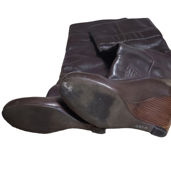 Guess Leather Wedge Boots - Picture 8 of 8
